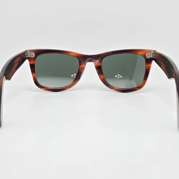 Ray-Ban B&L L2053 Wayfarer Tortoise Frame G-15 Green Glass Lens Sunglasses 50-24 - Picture 4 of 16